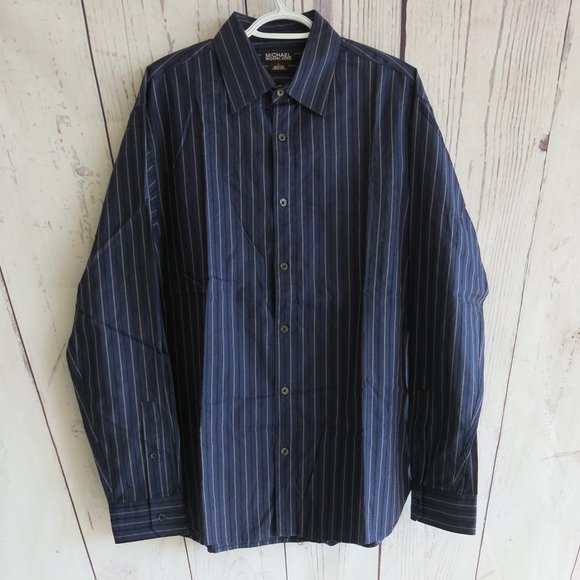Michael Michael Kors Multi Color Stripe Button Down Long Sleeve Shirt - Size L - Picture 1 of 8